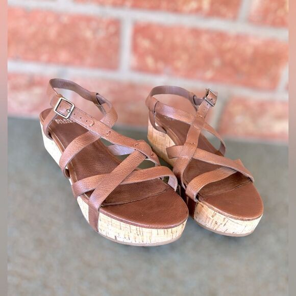 Eileen Fisher Array Cork Sandal Wedge Platform Size 7.5 - Picture 15 of 15